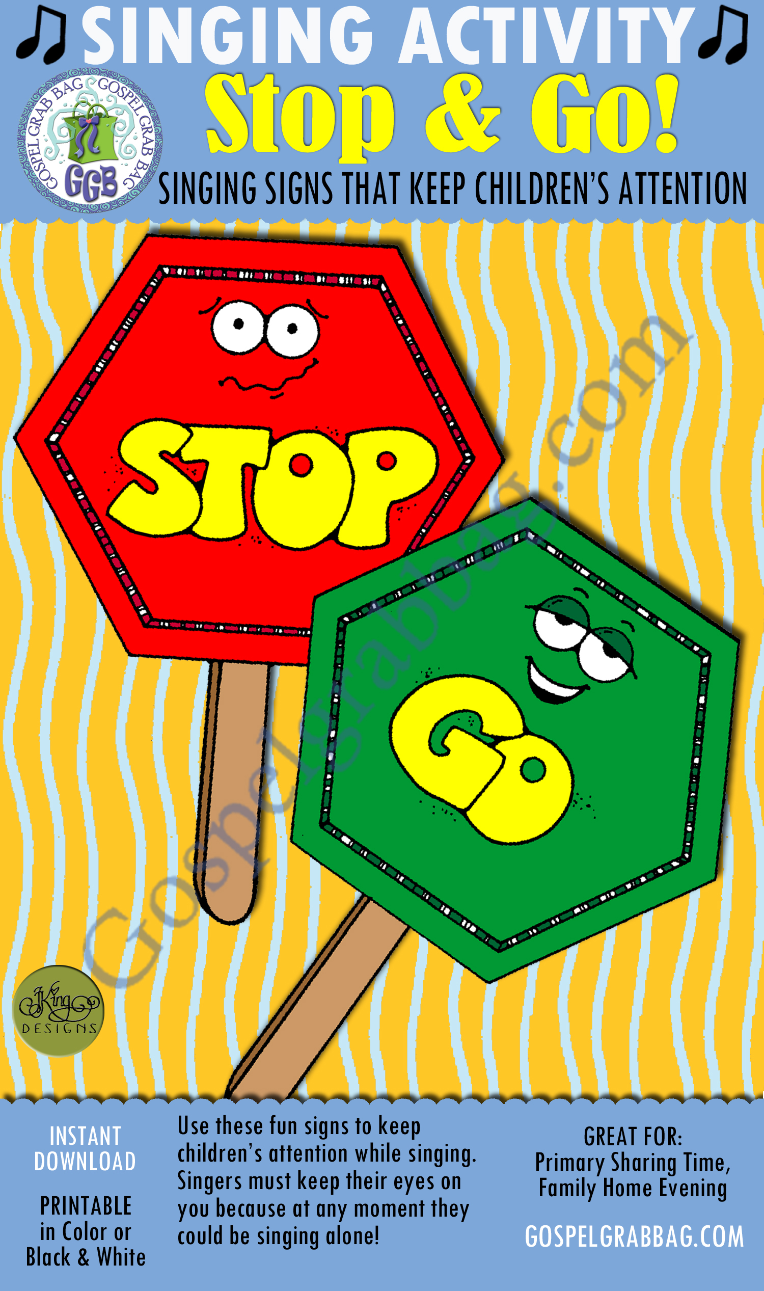 STOP AND GO! commands to stop or start singing