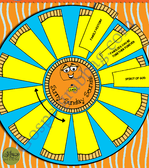 SUNNY SUNDAY SOUNDS pick-a-song & singing meter to help improve abilities: Primary Music Singing Time Activities to Motivate Children to Sing, download from GospelGrabBag.com