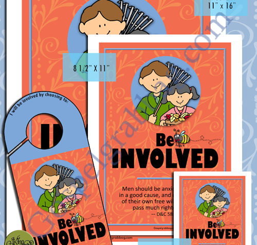 BE ENVOLVED - President Gordon B. Hinckley's Be's, plus more - "CHARACTER BE'S (BEES) posters, doorknob sign, and cards