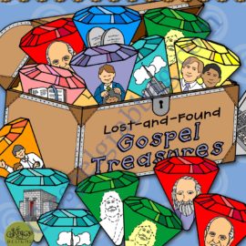 $3.00 APRIL Week 1 Primary Sharing Time - "After Jesus Christ and His apostles died, gospel truths were lost." ACTIVITY Restored Truths (Lost-and-Found Gospel Treasures), GospelGrabBag.com