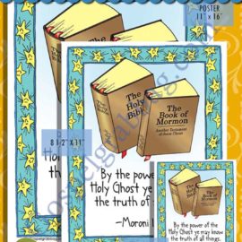 $2.00 TESTIMONY - HOLY GHOST: Come Follow Me – LDS Young Women Activities, MAY Lesson 5 "How can I strengthen my testimony?" - ACTIVITY: Moroni 10:5 Scripture Posters and Cards