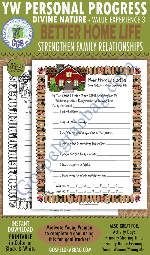 $1.75 DIVINE NATURE Personal Progress - Value Experience 3 "Make Home Life Better" planner/journal