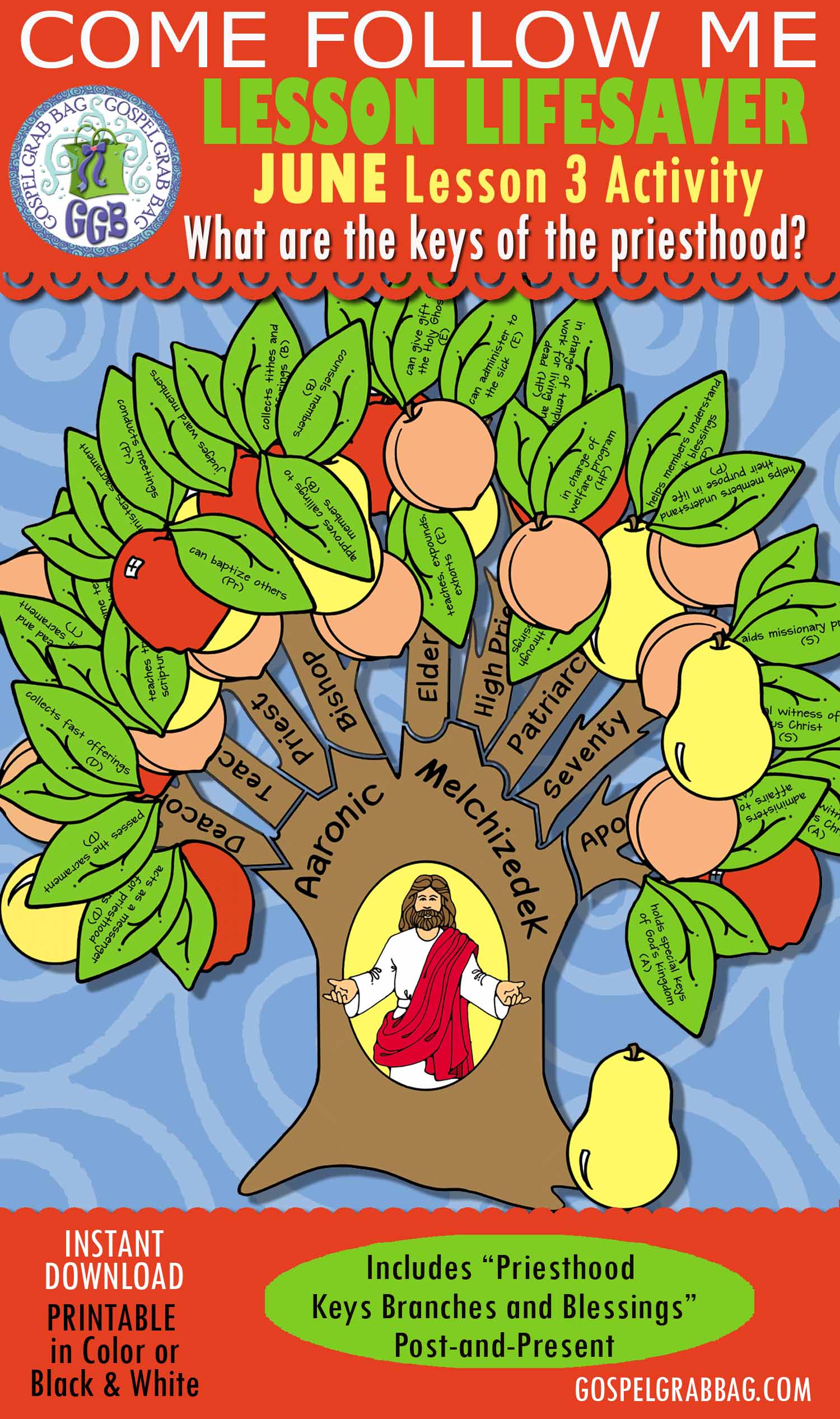 $3.50 PRIESTHOOD "Priesthood Power Branches and Blessings" Post-and-Present