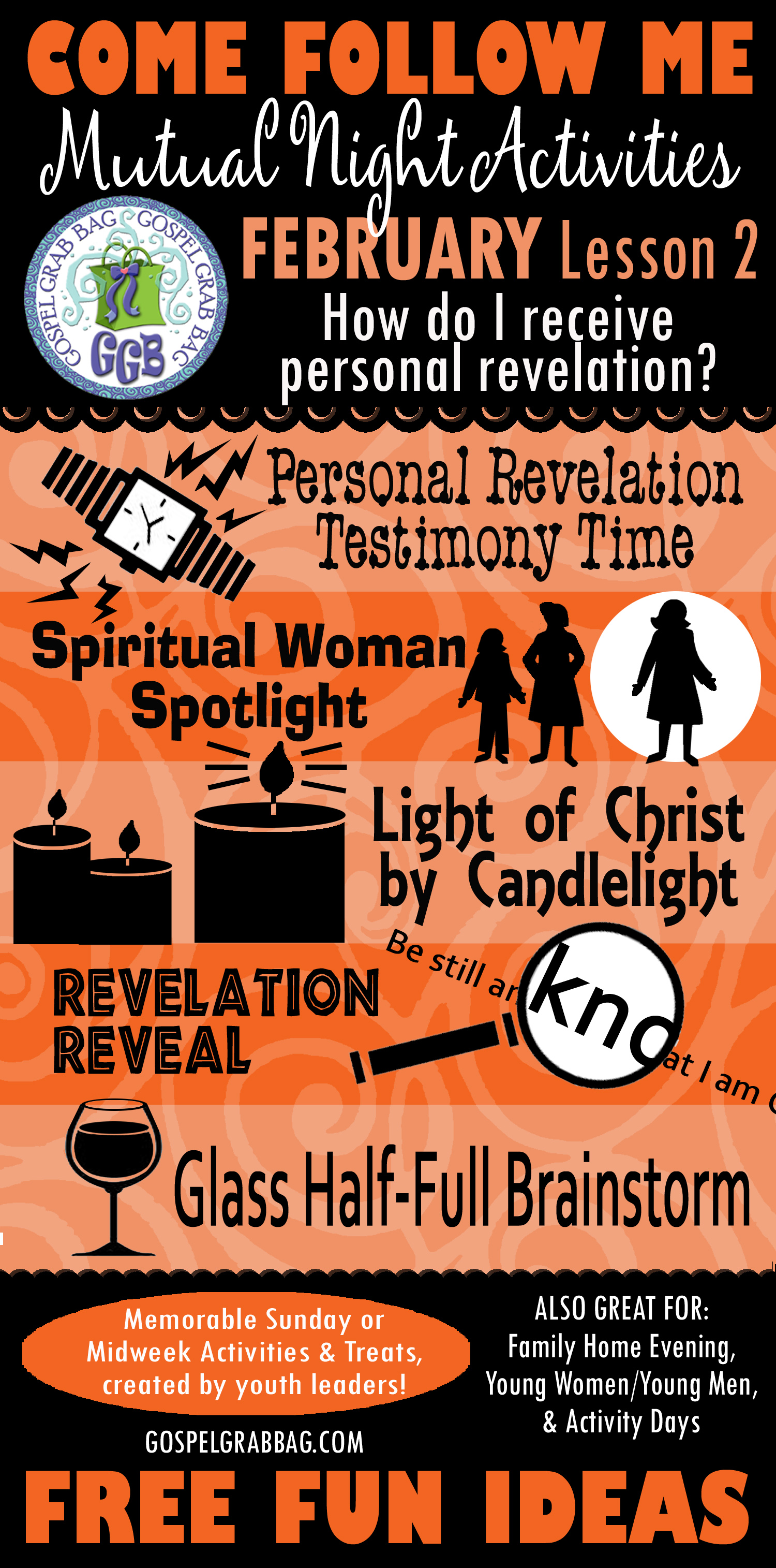 MUTUAL NIGHT IDEAS: May Lesson #2 Come Follow Me Lesson Activities - Theme: "How do I receive personal revelation?", GospelGrabBag.com May Lesson #2 Come Follow Me Lesson Activities - Theme: "How do I receive personal revelation?", GospelGrabBag.com
