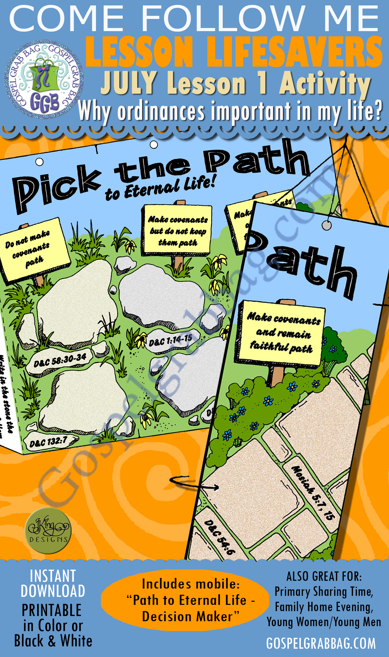 DECISIONS - COVENANTS: Path to Eternal Life Decision Maker mobile $1.75 July Lesson 1 Come Follow Me DECISIONS - COVENANTS: Path to Eternal Life Decision Maker mobile