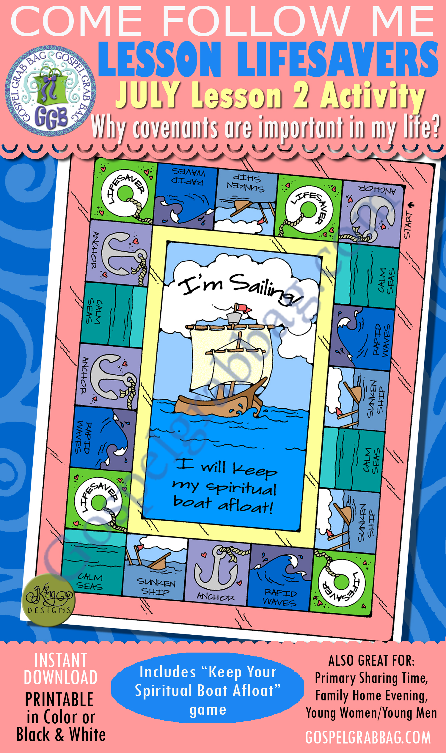 JULY Come Follow Me Lesson 2 Activity: Keep Spiritual Boat Afloat game (Lesson Lifesaver Activity) - Theme: "Why are covenants important in my life?" $1.75 JULY Come Follow Me Lesson 2 Activity: Keep Spiritual Boat Afloat game (Lesson Lifesaver Activity) - Theme: "Why are covenants important in my life?"