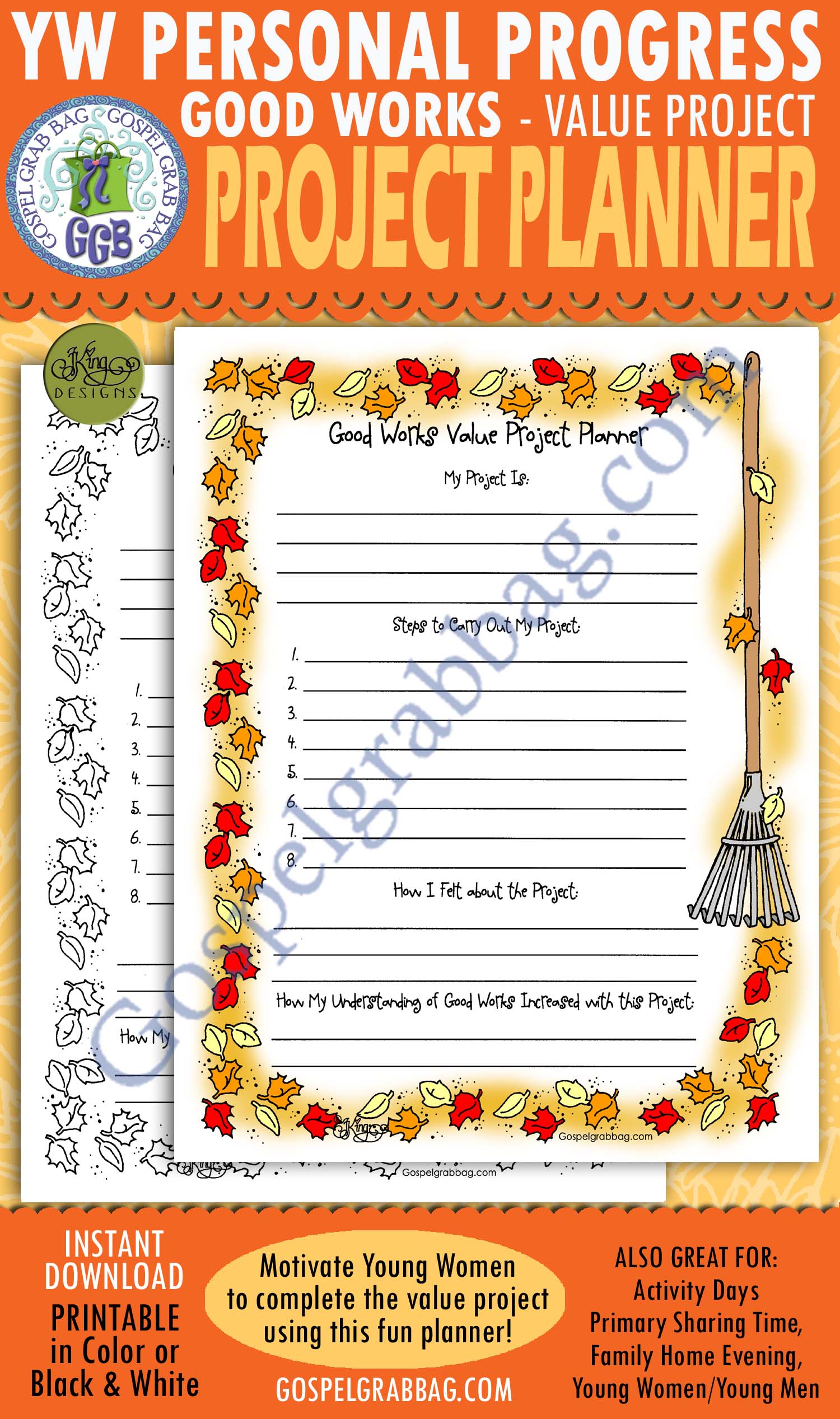 GOOD WORKS Goal 8 PROJECT PLANNER $1.75 GOOD WORKS Goal 8 PROJECT PLANNER