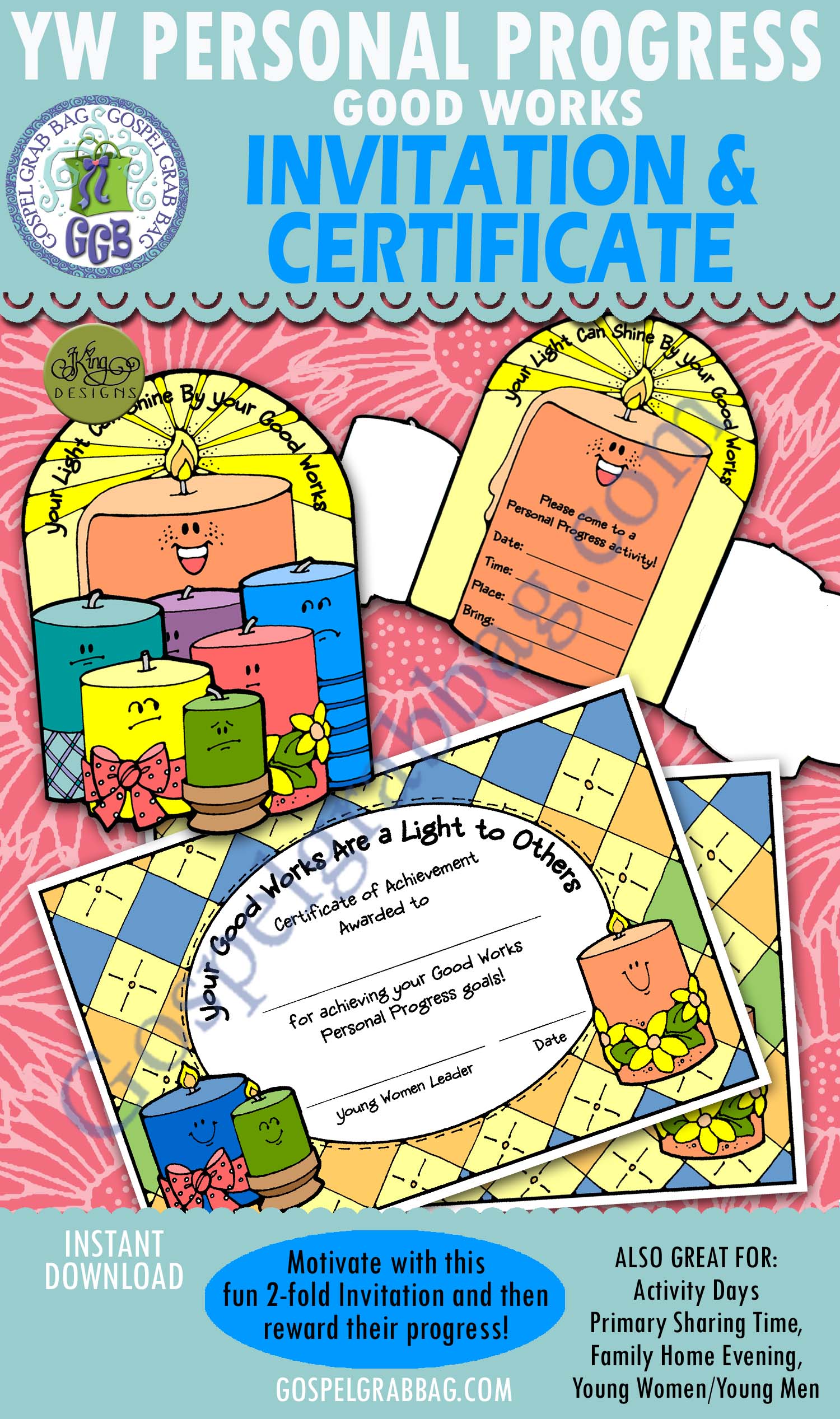 GOOD WORKS Value Night Activity Invitation and Award Certificate $2.00 GOOD WORKS Value Night Activity Invitation and Award Certificate