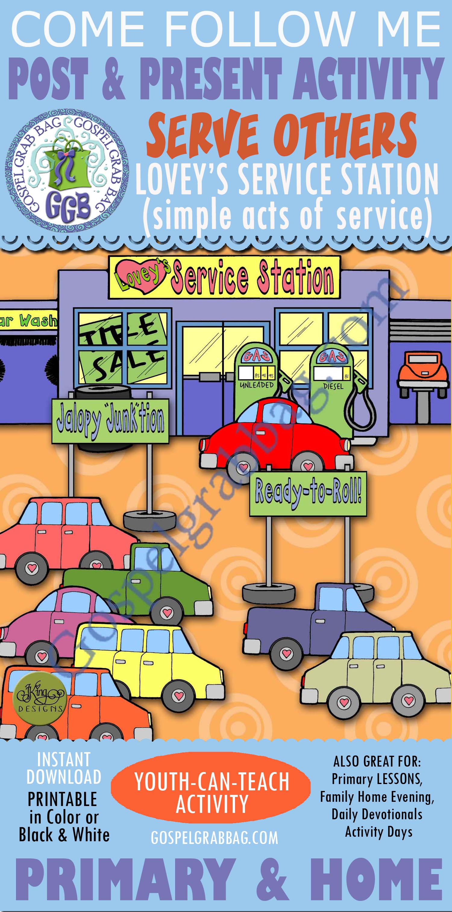 Lovey’s Service Station (Love & Serve Brainstorm)