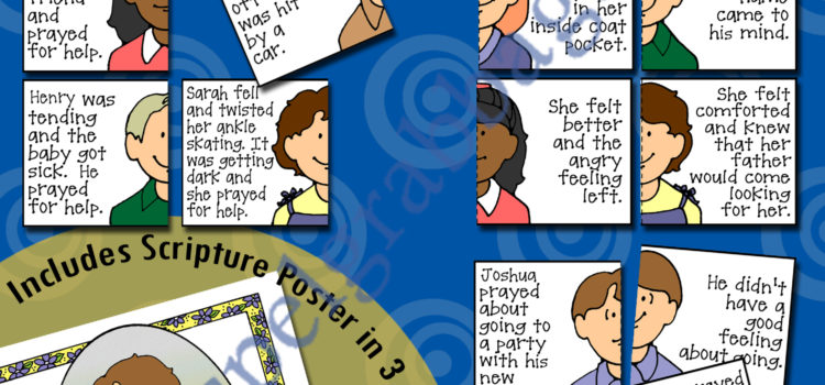 $3.50 PRAYER: Post-and-Present Activities: 1) Puzzled About Prayer puzzle, 2) James 1:5 scripture poster/cards