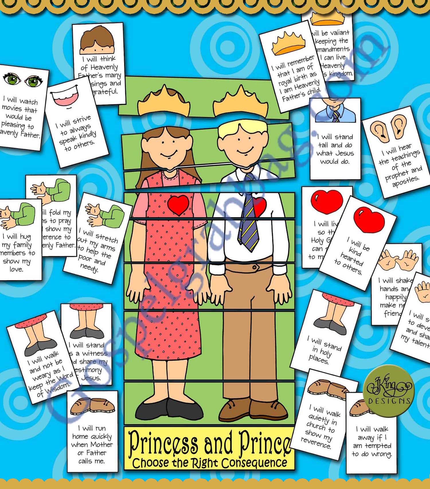 TRUE PRINCE AND PRINCESS choose the right consequence puzzle