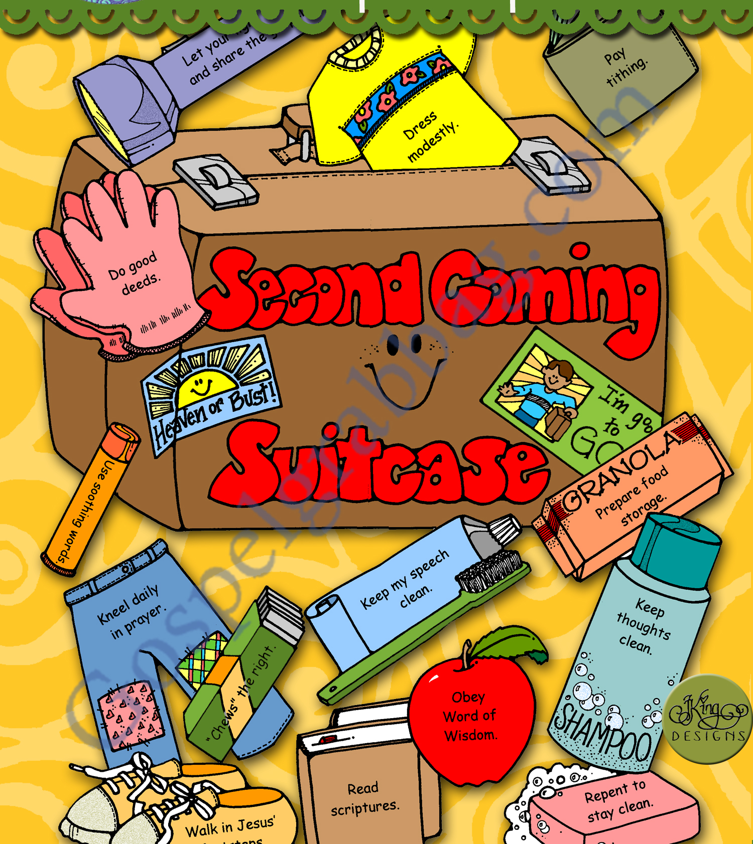 SECOND COMING SUITCASE post-and-present match activity