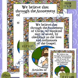 Article of Faith 1:3 scripture poster/card set - be saved by obedience