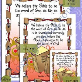 Articles of Fatih 1:8 scripture poster/card set
