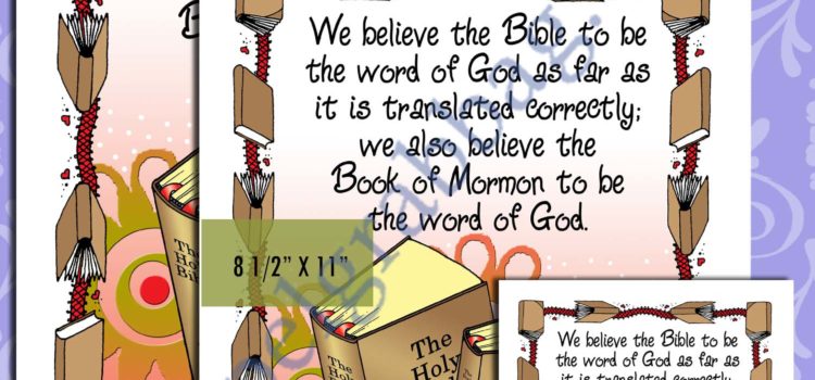 Articles of Fatih 1:8 scripture poster/card set