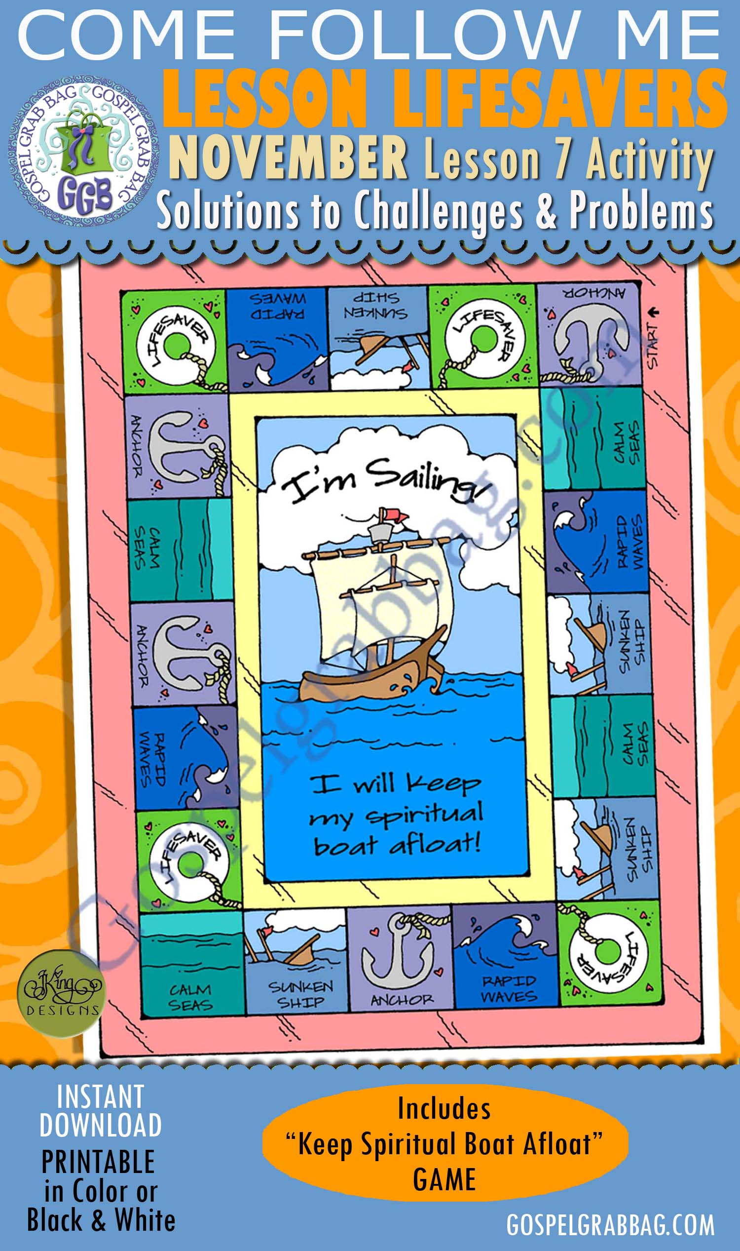 CFM.Feb.7bSolProb.2SpirBoat $1.75 November Lesson 5 Come Follow Me "How can I find solutions to my challenges and problems?" Young Women, Sunday School
