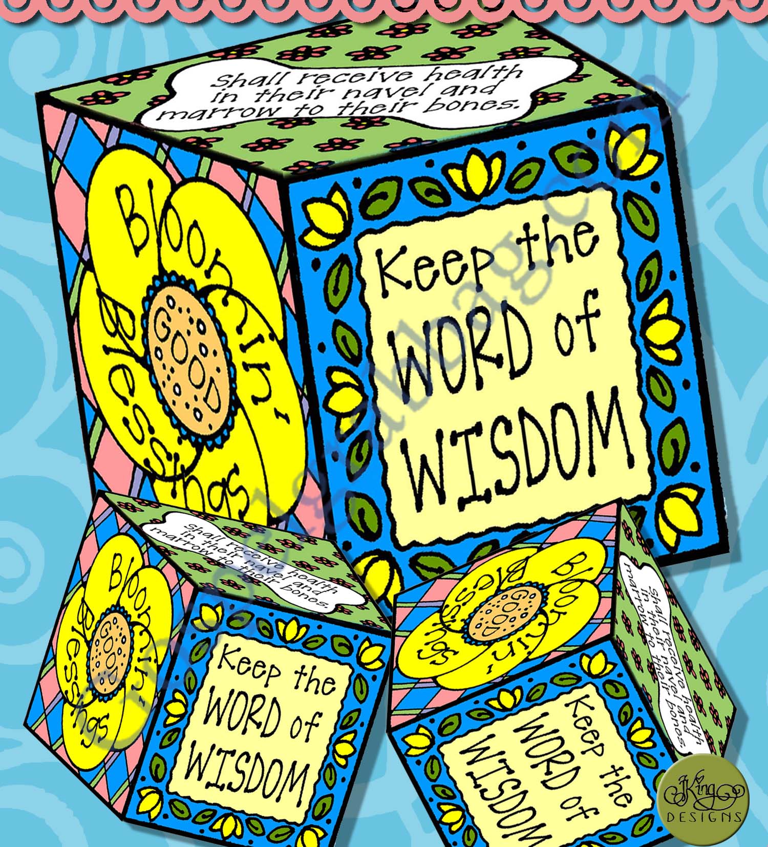 WORD OF WISDOM Activity: Bloomin' Good Blessings Word of Wisdom toss and tell block, Young Women, Come Follow Me, Sunday School