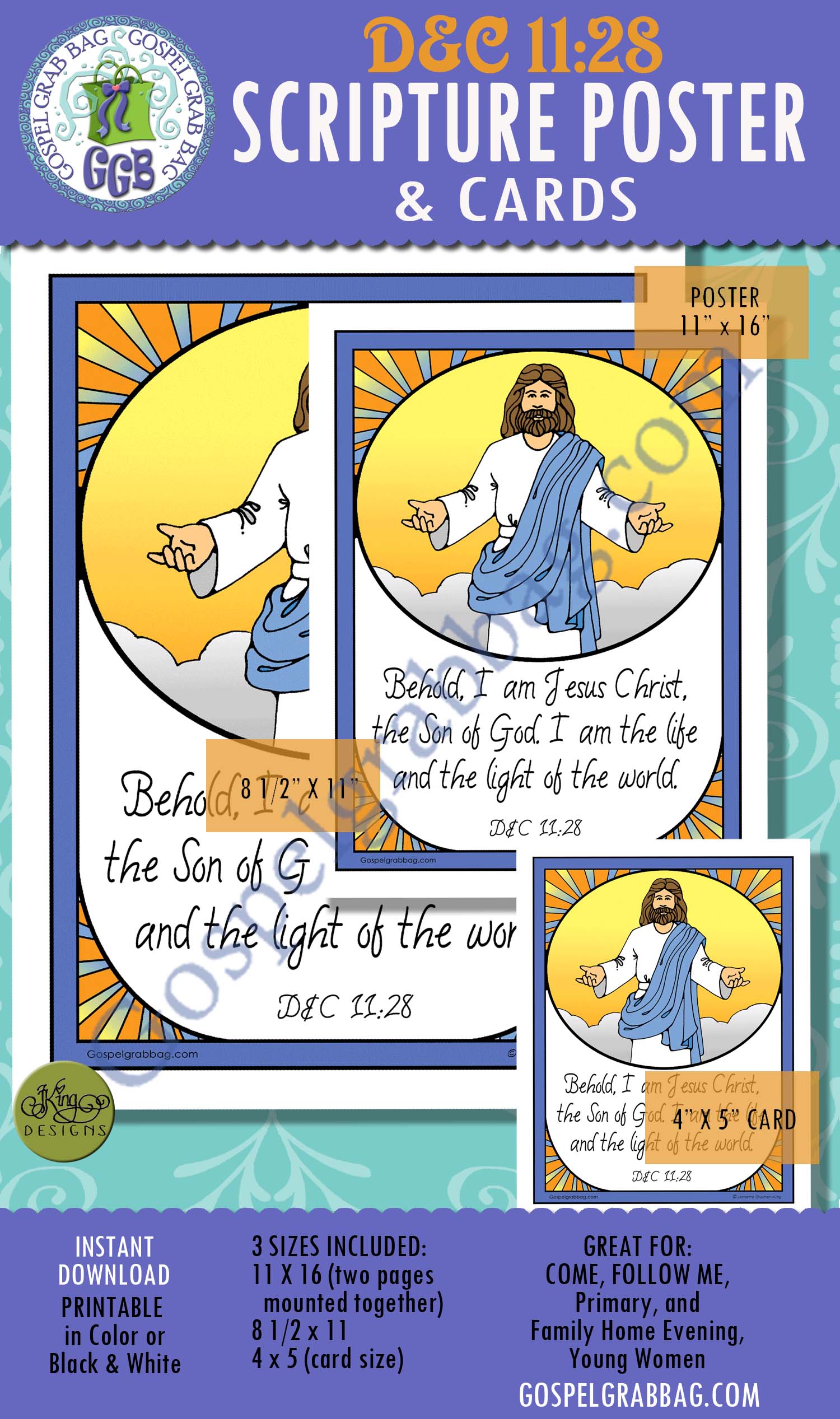 D&C 11:28 scripture poster card set