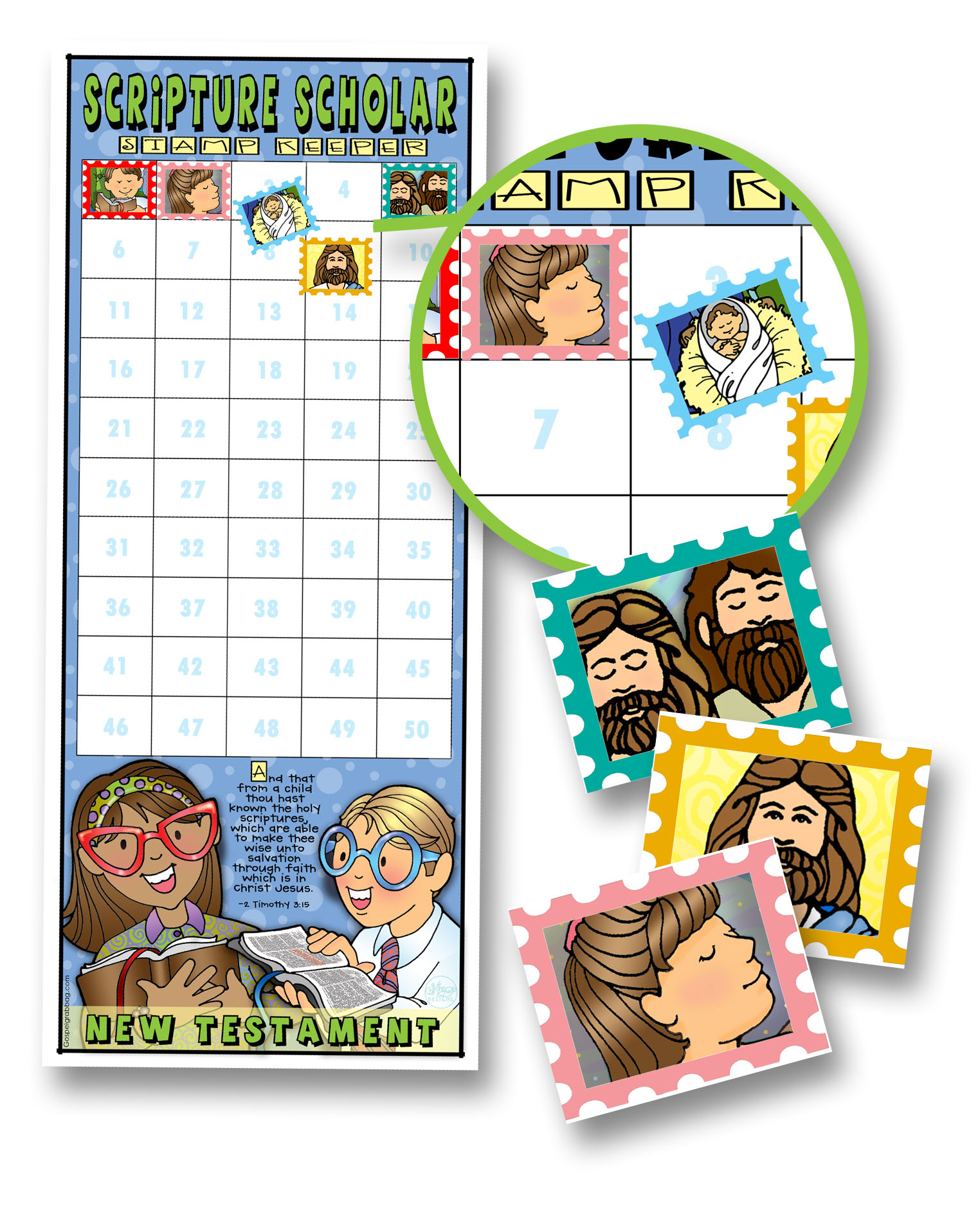 $3.00 Come, Follow Me - New Testament Scripture Reading Program - Scripture Scholars - JANUARY starter kit