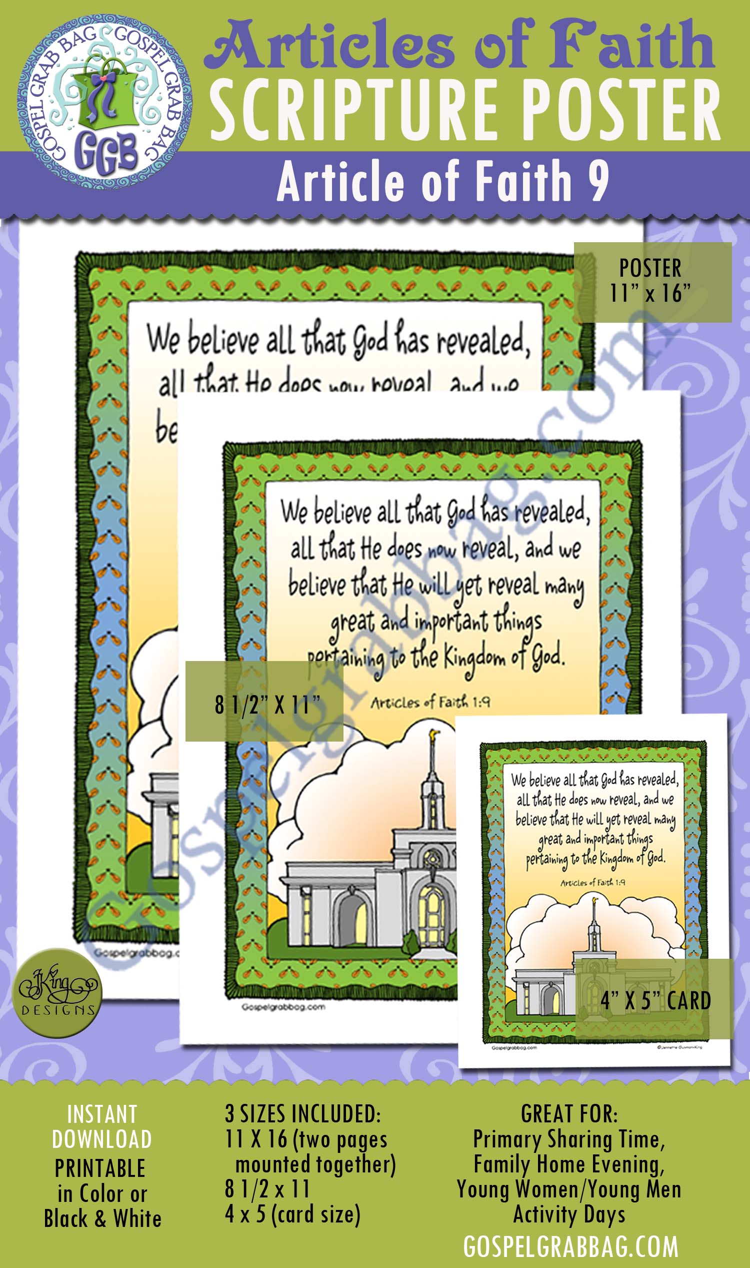 9th Article of Faith 1:9