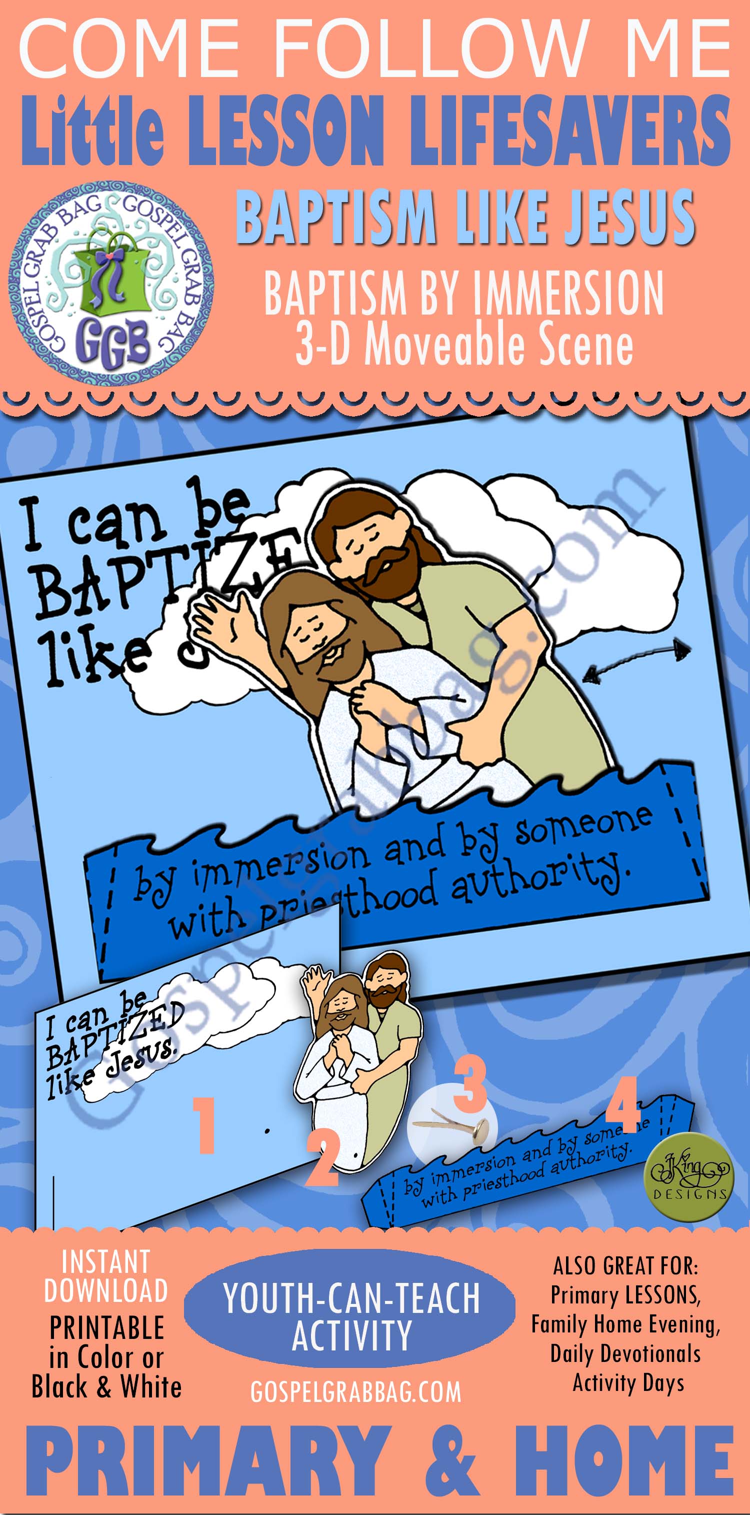 BAPTISM Activity: Baptism by Immersion 3-D movable scene Baptism by Immersion 3-D movable scene