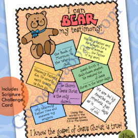 $1.50 Activity for children on bearing testimony - Come Follow Me, Primary, family home evening