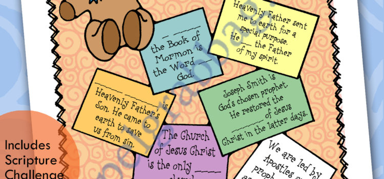 $1.50 Activity for children on bearing testimony - Come Follow Me, Primary, family home evening