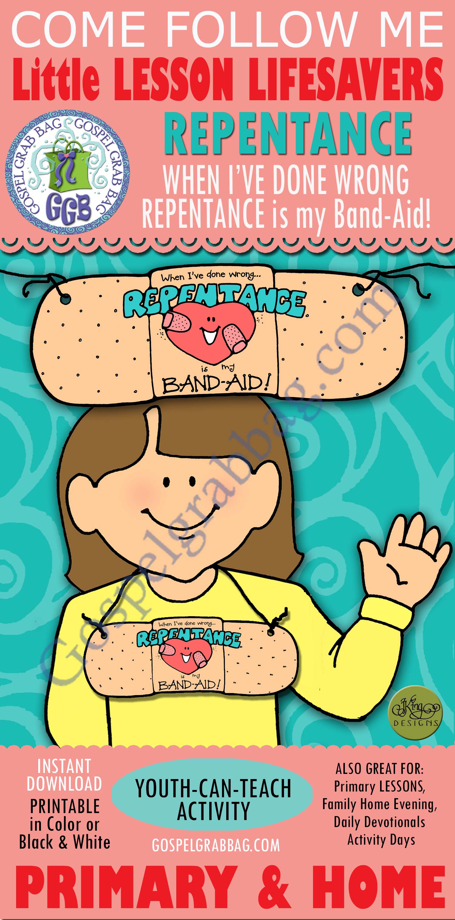 REPENTANCE Activity: Repentance Bandage breastplate When I've done wrong, repentance is my band-aid! breastplate
