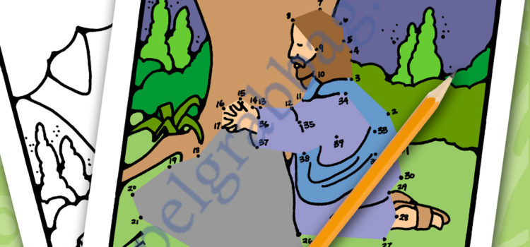 Jesus Praying (Dot-to-dot puzzle)
