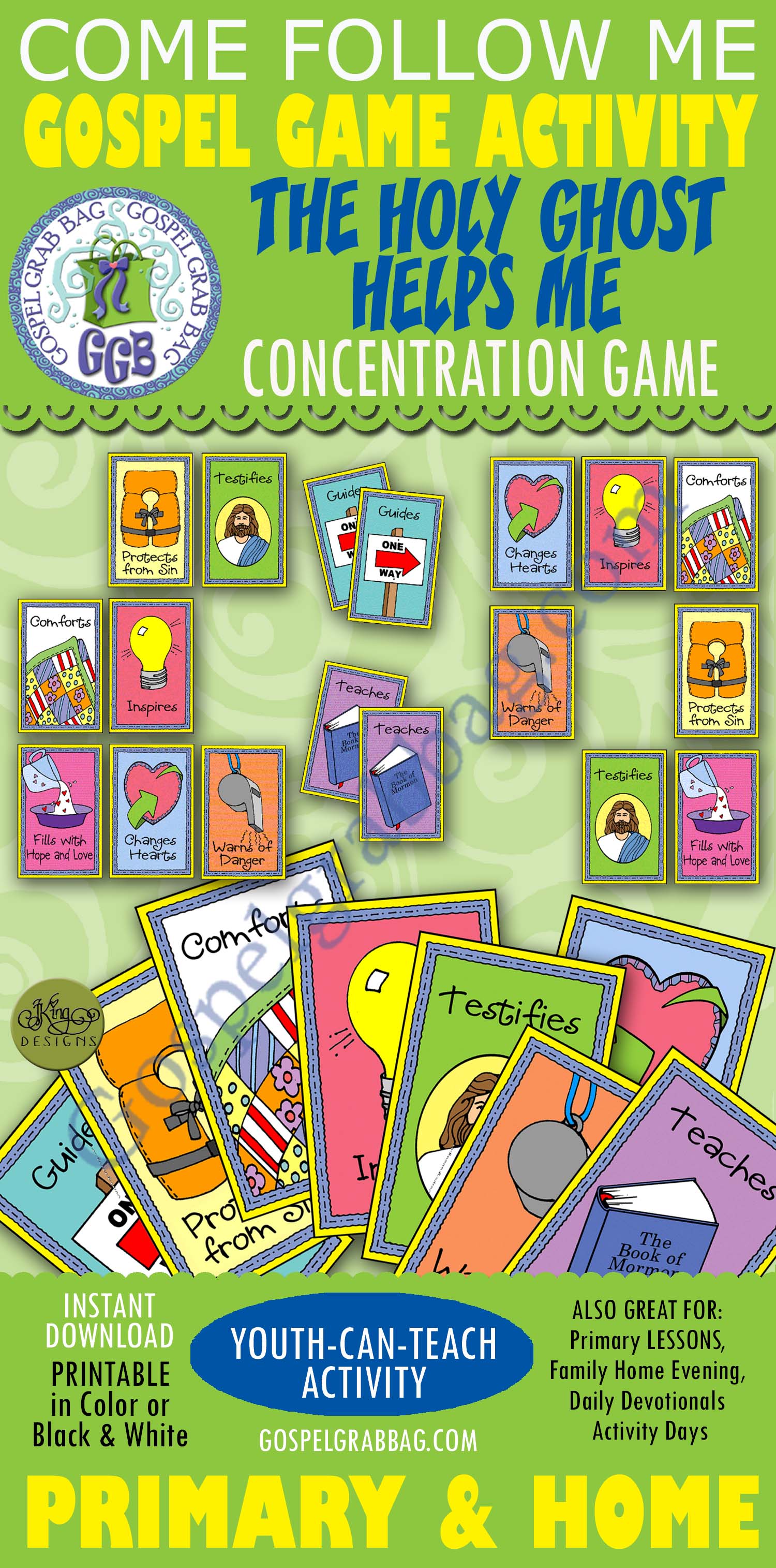 “The Holy Ghost Helps me” Concentration Game