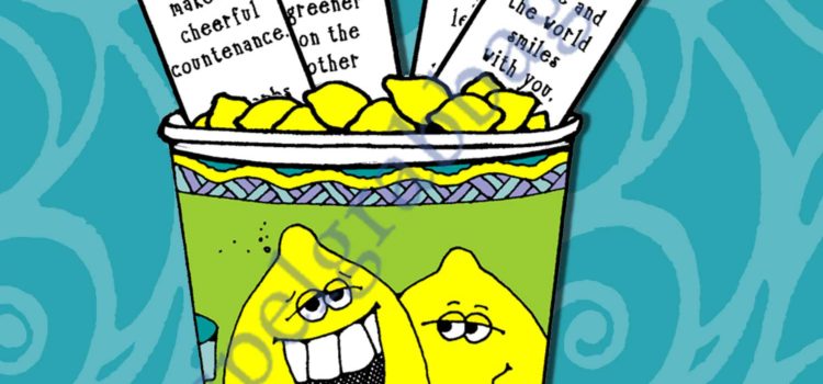 CUP FULL OF CHEERFUL (Happy) THOUGHTS cup to fill with lemon-head candies