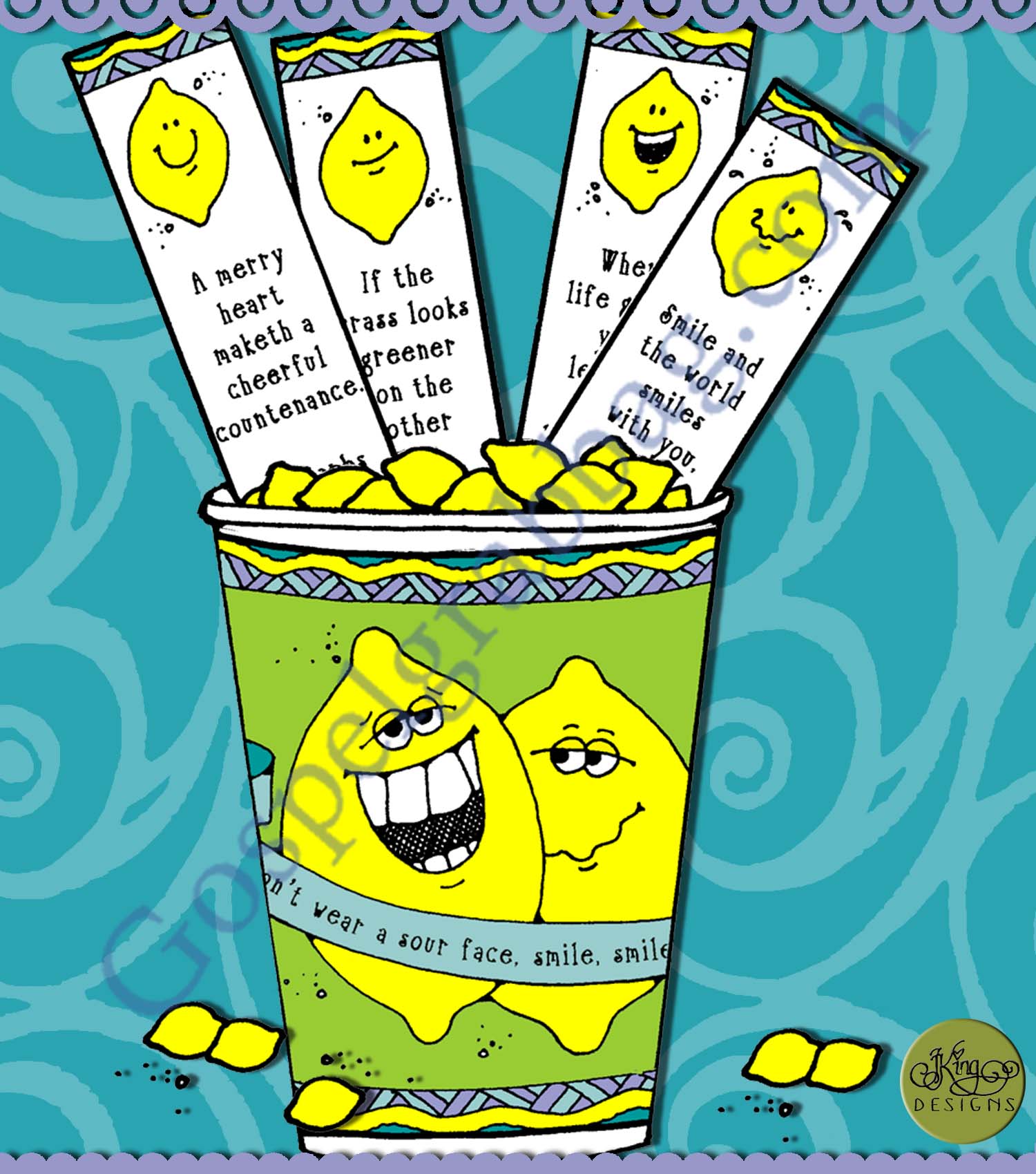 CUP FULL OF CHEERFUL (Happy) THOUGHTS cup to fill with lemon-head candies