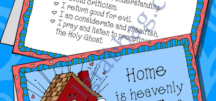 Home is Heavenly peacemaker tent-card