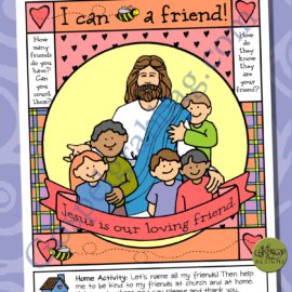 I Can “BEE” a Friend POSTER OR COLORING PAGE