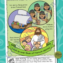 I love to hear Book of Mormon stories! Poster or Coloring Page
