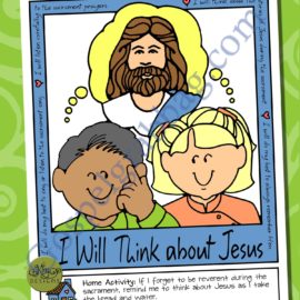 I Will Think about Jesus poster or coloring page
