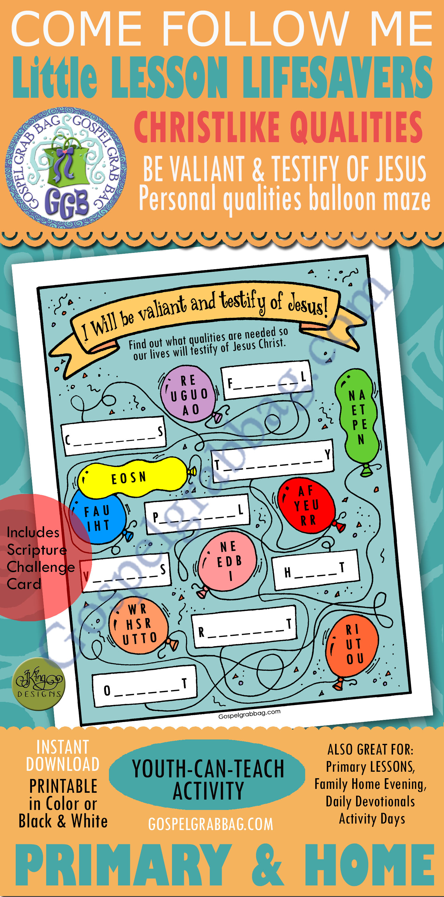 TESTIMONY Activity: Be Valiant and Testify of Jesus balloon maze I will be valiant and testify of Jesus. Valiant Testimony Balloon Maze