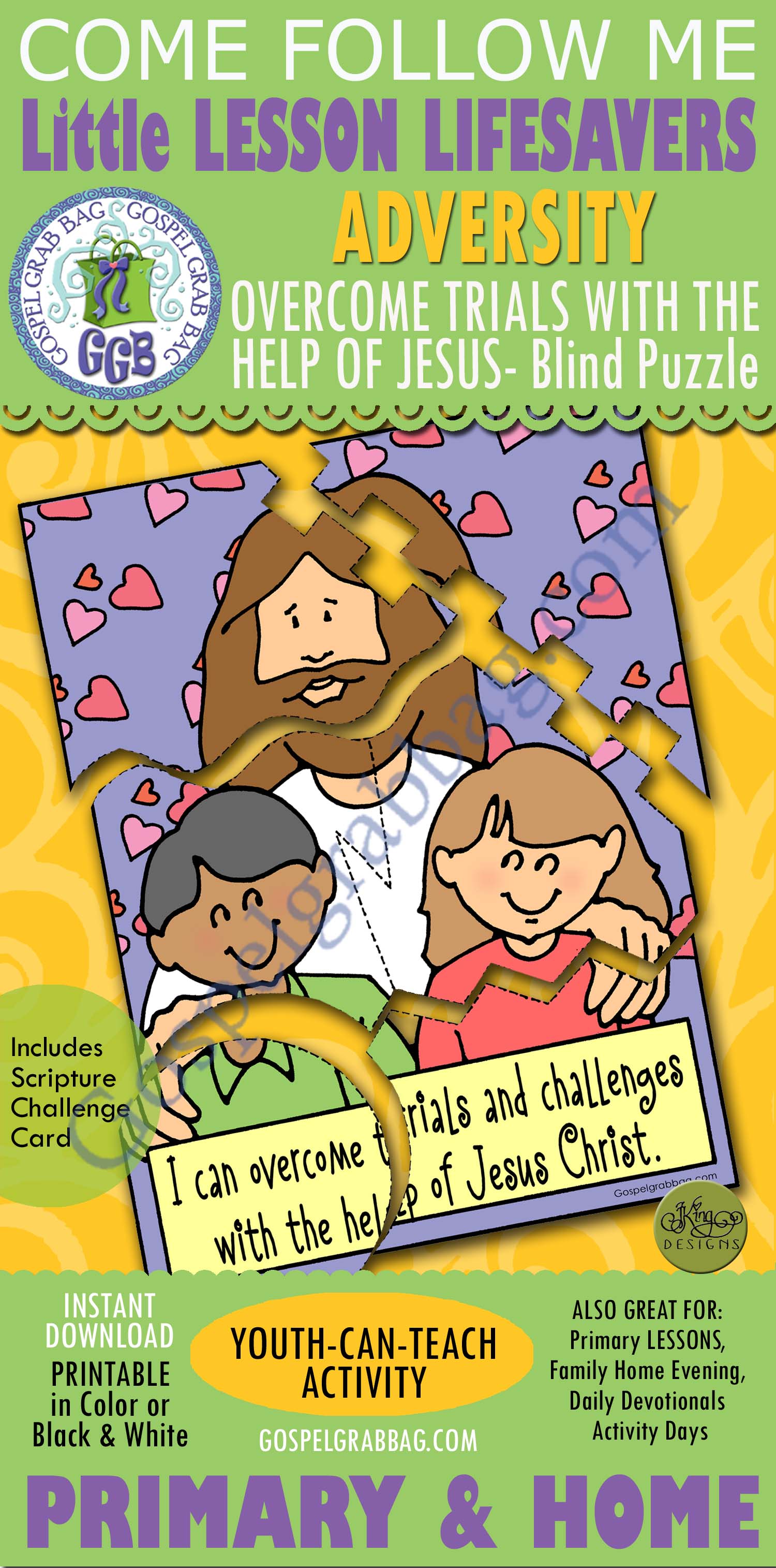 BLIND PUZZLE: “I can overcome trials and challenges with the help of Jesus Christ”