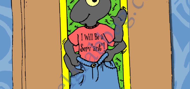 I will be a serv"ant" toss-and-tell game