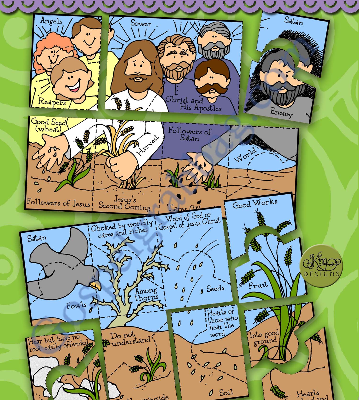 “The Parable of the Sower and the Wheat and Tares” puzzles