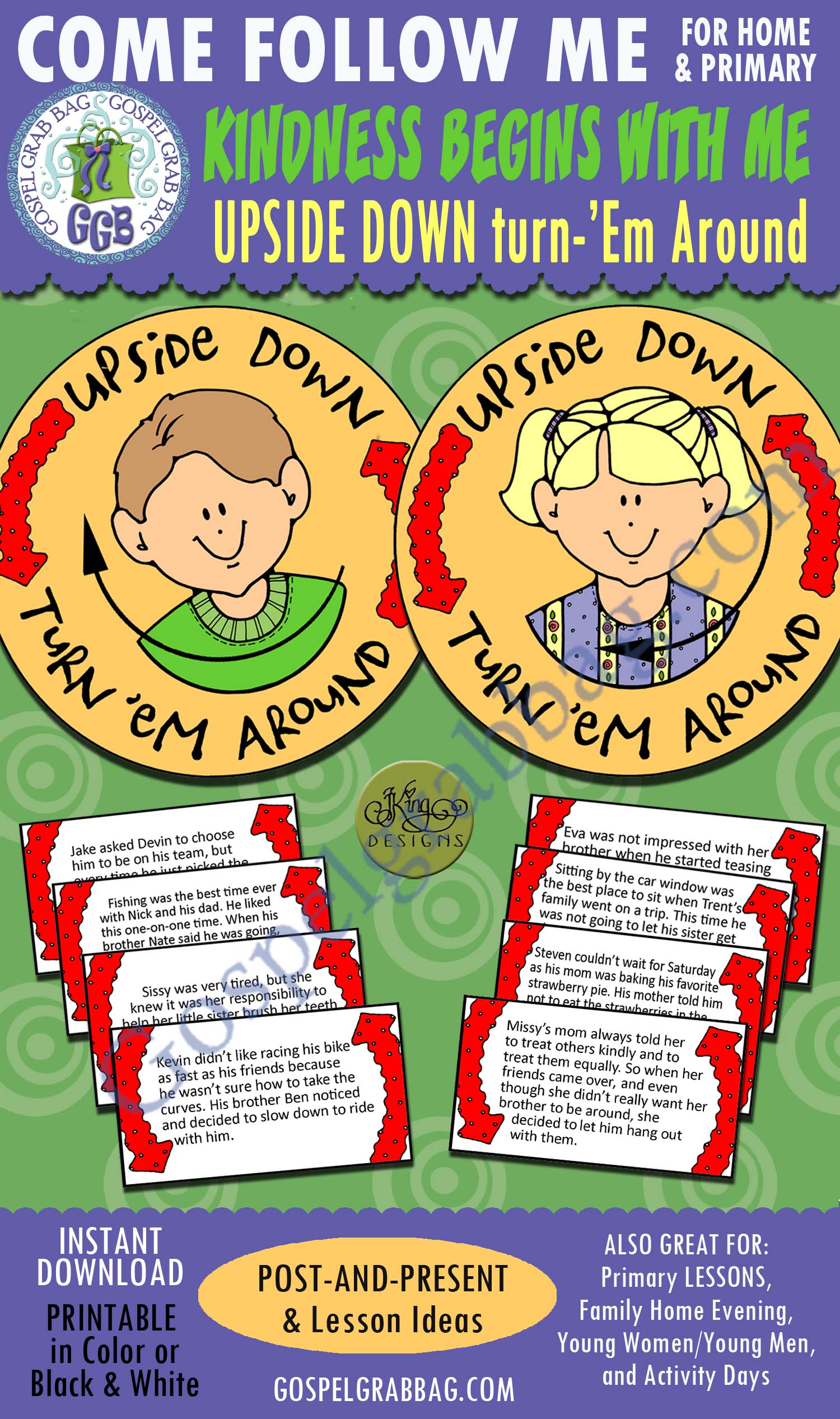 $3.50 Post-and-Present Activity for Come Follow Me - Primary or Home lesson, Family Home Evening