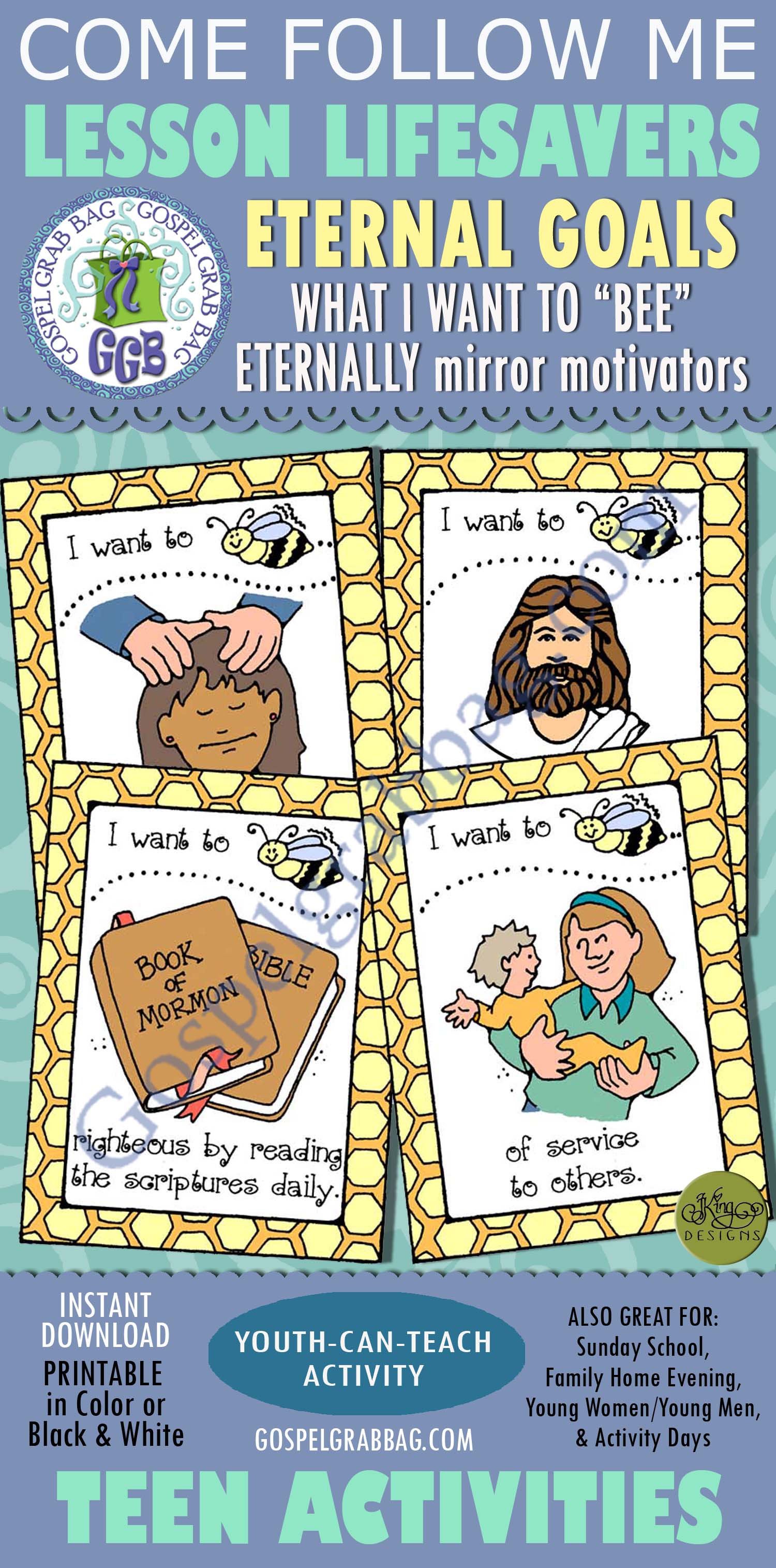 LESSON LIFESAVER Activity What I want to “Bee” Eternally -Challenge Cards