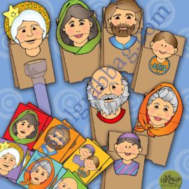 Angel Tells of Two Births: John and Jesus (puppet story and match game)