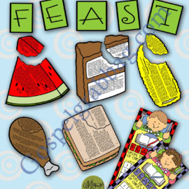 SCRIPTURES Activity: “Feast upon the Words of Christ” Post-and-Present (2 Nephi 32:3) with scripture reading bookmark
