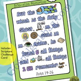 $1.50 Little LESSON LIFESAVERS bite-size memorize rebus scripture poster/card set for Come Follow Me Primary lesson or family home evening