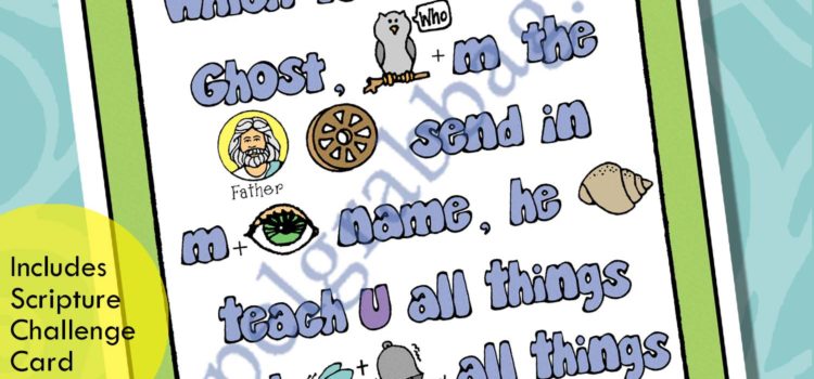 $1.50 Little LESSON LIFESAVERS bite-size memorize rebus scripture poster/card set for Come Follow Me Primary lesson or family home evening