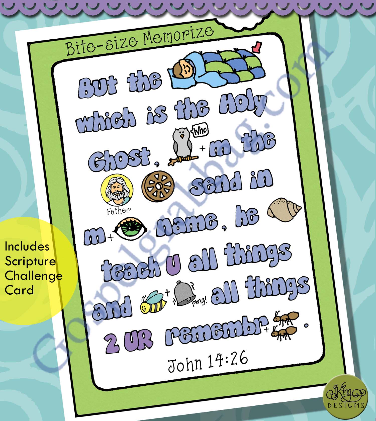 $1.50 Little LESSON LIFESAVERS bite-size memorize rebus scripture poster/card set for Come Follow Me Primary lesson or family home evening
