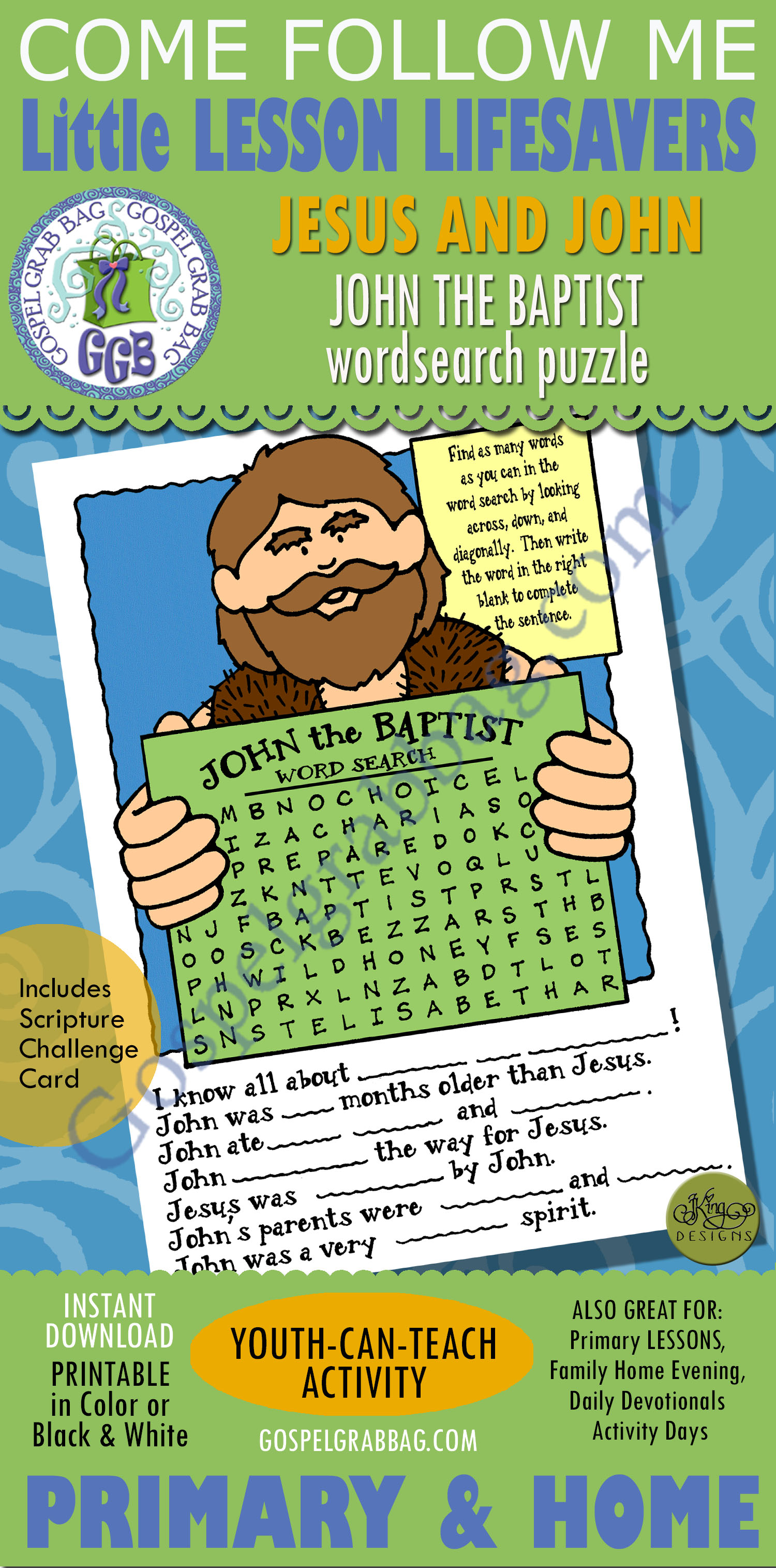 $1.50 Come Follow Me Activity for Primary and Family Home Evening, Sunday School