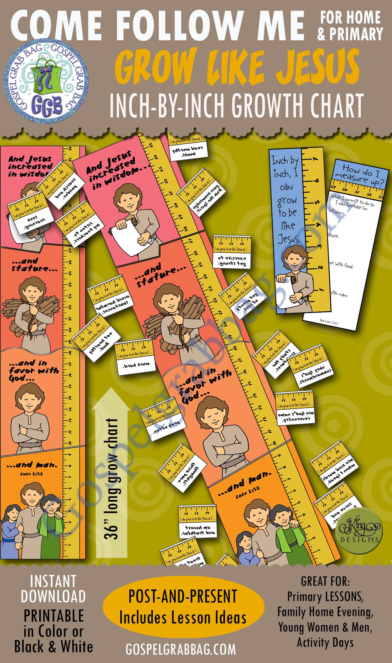 $3.50 Post-and-Present Activity for Come Follow Me - Primary Lessons and Home, family home evening