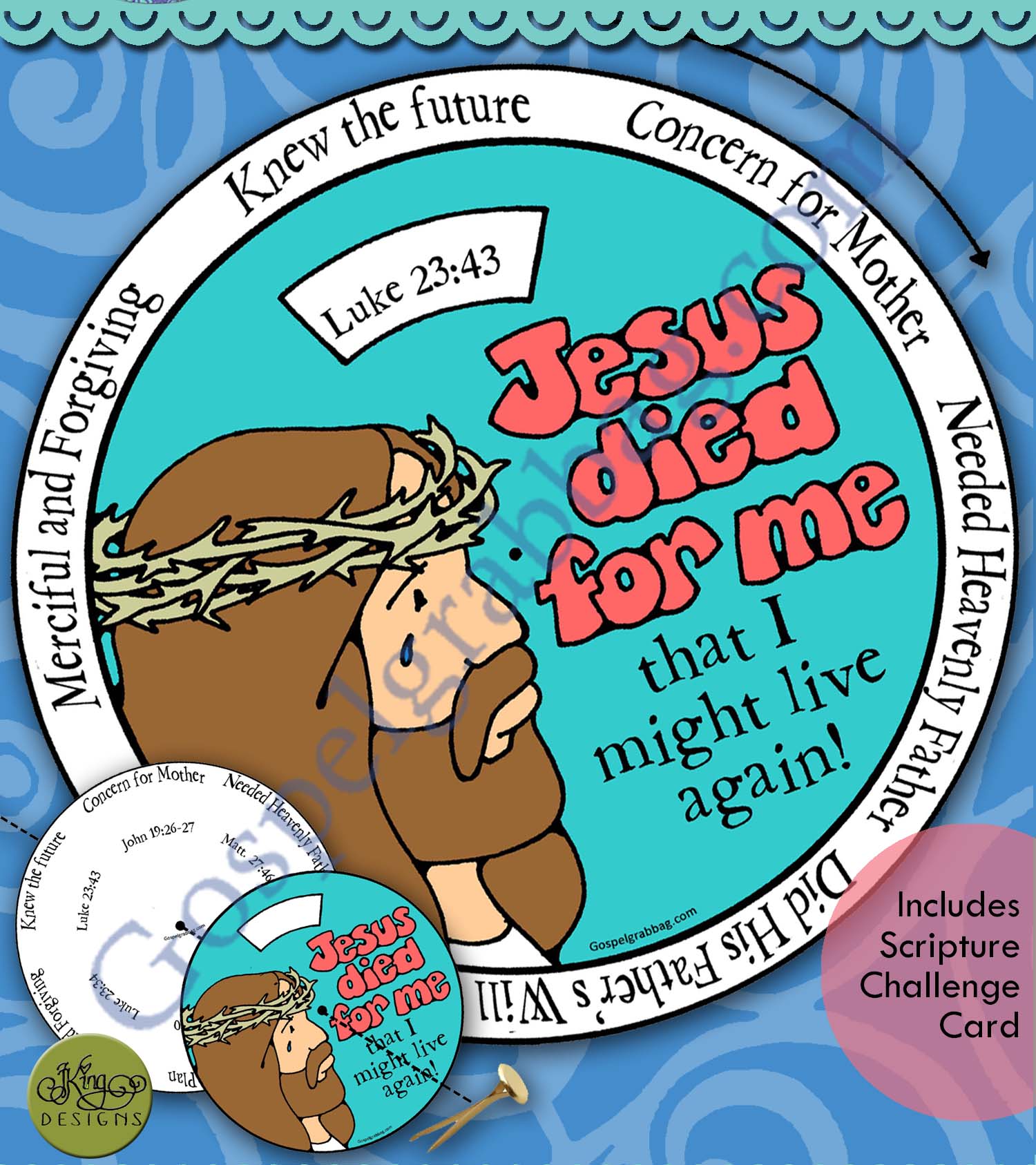 Jesus died for me that I might live again! ATONEMENT PONDER WHEEL